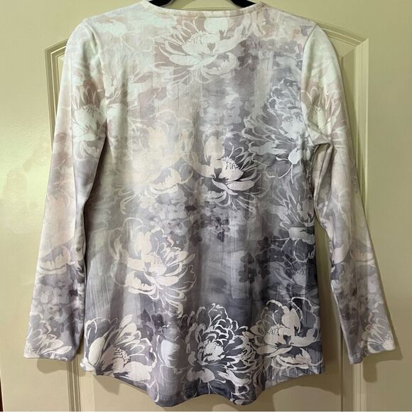 SOFT SURROUNDINGS Long Sleeve Zipper Sweater Fleece Lining Cream Women’s Size XS - Picture 2 of 5